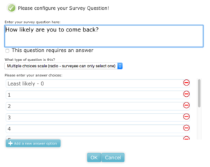Create a Survey - survey questions